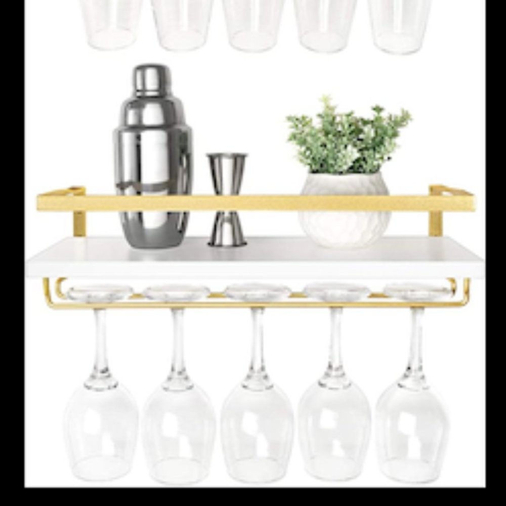 Mkono Wall Mounted Wine Rack Set of 2